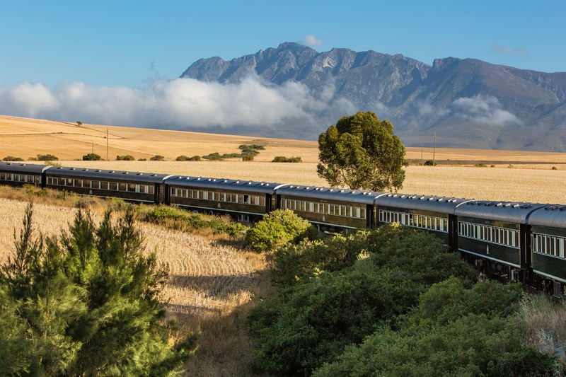 The Rovos Rail train crossing open country